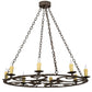 2nd Ave Lighting Ashley 42" Wide 8 Light Chandelier in Gilded Tobacco Finish