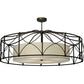 2nd Ave Lighting Aspen 53" Wide Semi-Flushmount in Antique Rust Finish