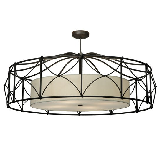 2nd Ave Lighting Aspen 53" Wide Semi-Flushmount in Antique Rust Finish
