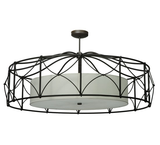2nd Ave Lighting Aspen 53" Wide Semi-Flushmount in Antique Rust Finish