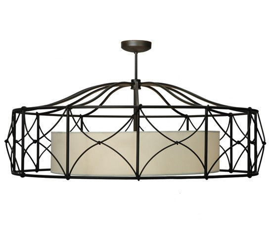 2nd Ave Lighting Aspen 53" Wide Semi-Flushmount in Antique Rust Finish