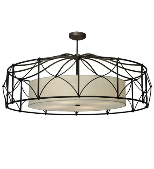 2nd Ave Lighting Aspen 53" Wide Semi-Flushmount in Antique Rust Finish