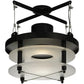 2nd Ave Lighting Atlantis 18" 1-Light E26 Base Contrail Mist Idalight Lens Antique Brass Pendant