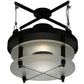 2nd Ave Lighting Atlantis 18" 1-Light E26 Base Contrail Mist Idalight Lens Antique Brass Pendant