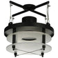 2nd Ave Lighting Atlantis 18" 1-Light E26 Base Contrail Mist Idalight Lens Antique Brass Pendant