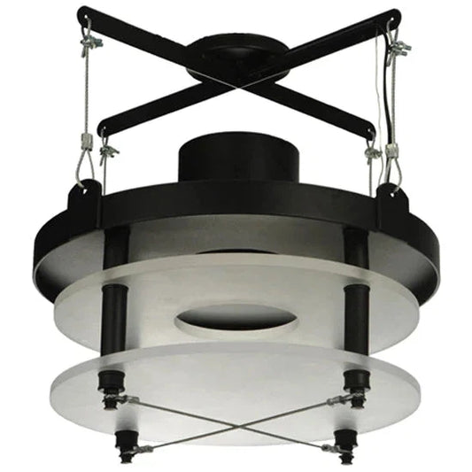 2nd Ave Lighting Atlantis 18" 1-Light E26 Base Contrail Mist Idalight Lens Antique Brass Pendant