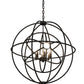 2nd Ave Lighting Atom Enerjisi 30" Wide 6 LT Chandelier in Timeless Bronze