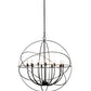 2nd Ave Lighting Atom Enerjisi 36” Wide 12 LT Chandelier in Nickel and Solar Black Finish