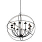 2nd Ave Lighting Atom Enerjisi 36” Wide 12 LT Chandelier in Nickel and Solar Black Finish