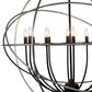 2nd Ave Lighting Atom Enerjisi 36” Wide 12 LT Chandelier in Nickel and Solar Black Finish