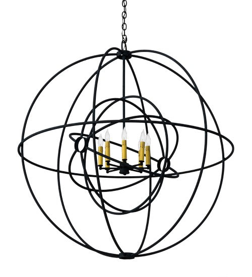2nd Ave Lighting Atom Enerjisi 43" WIde 8 LT Chandelier in Midnight Finish