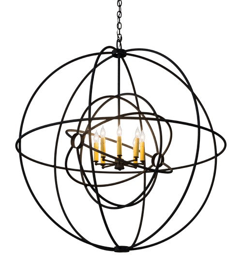 2nd Ave Lighting Atom Enerjisi 43" WIde 8 LT Chandelier in Midnight Finish