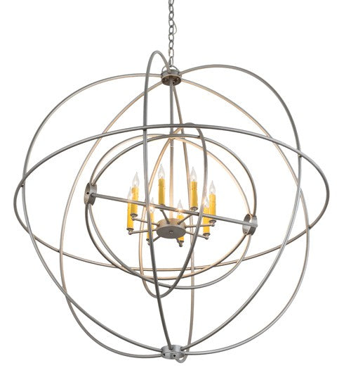 2nd Ave Lighting Atom Enerjisi 43" Wide 8 Light Chandelier in Nickel Finish