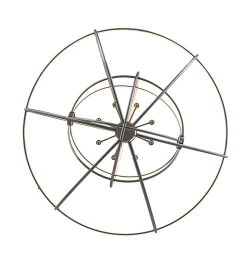 2nd Ave Lighting Atom Enerjisi 43" Wide 8 Light Chandelier in Nickel Finish