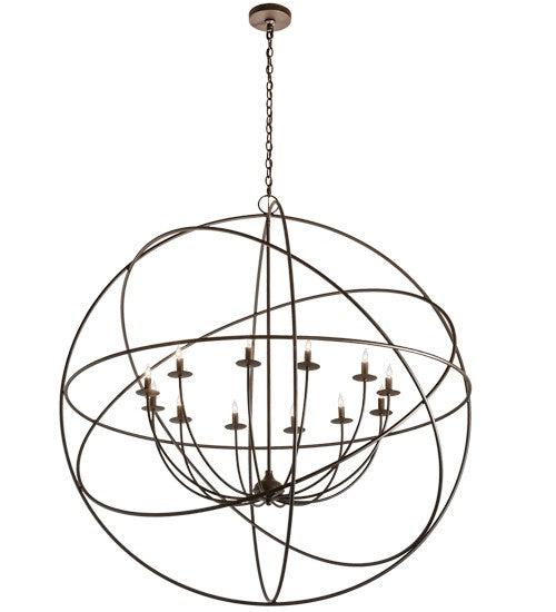 2nd Ave Lighting Atom Enerjisi 54" Wide 12 Light Chandelier in Oil Rubbed Bronze Finish