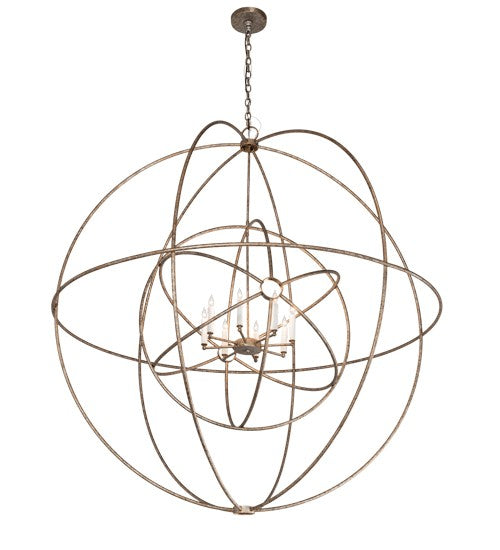 2nd Ave Lighting Atom Enerjisi 60" Wide 8 Light Chandelier in Corinth Finish