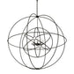 2nd Ave Lighting Atom Enerjisi 60" Wide 8 Light Chandelier in Textured Black Finish