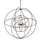 2nd Ave Lighting Atom Enerjisi 60" Wide 8 Light Chandelier in Textured Black Finish