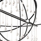 2nd Ave Lighting Atom Enerjisi 60" Wide Hanging Sculpture in Textured Black Finish