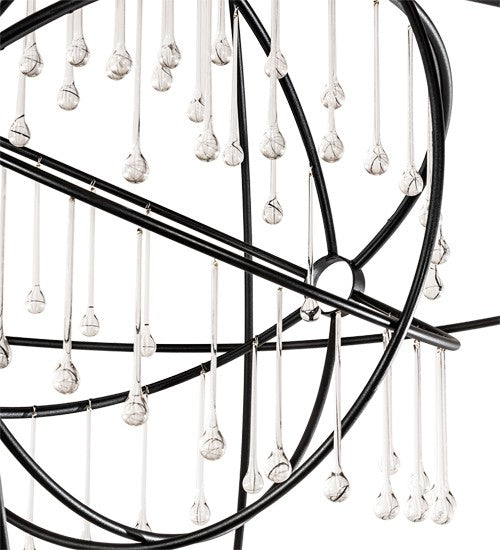 2nd Ave Lighting Atom Enerjisi 60" Wide Hanging Sculpture in Textured Black Finish