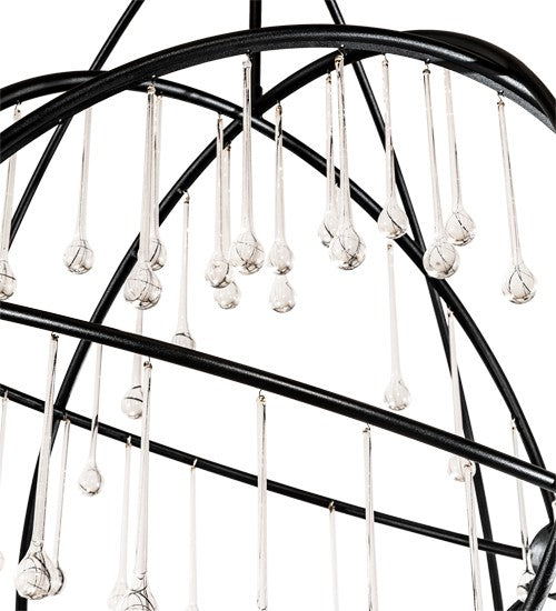 2nd Ave Lighting Atom Enerjisi 60" Wide Hanging Sculpture in Textured Black Finish