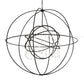 2nd Ave Lighting Atom Enerjisi 60" Wide Hanging Sculpture in Textured Black Finish