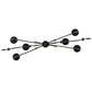 2nd Ave Lighting Augusta 42" Long 6 LT Oblong Chandelier in Wrought Iron Finish
