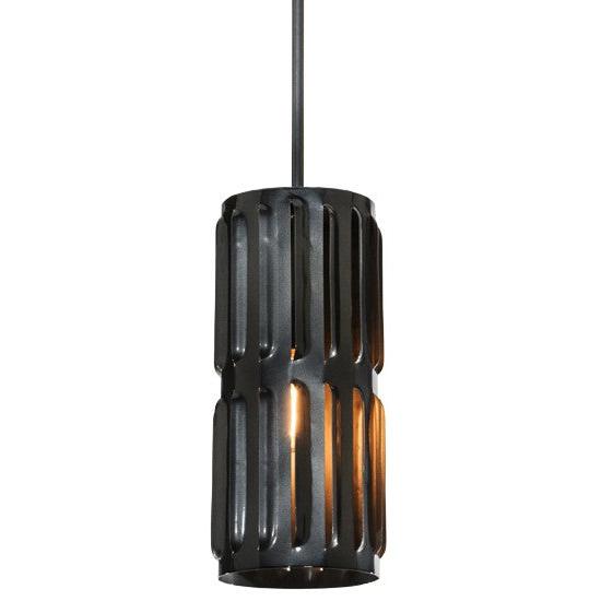 2nd Ave Lighting Ausband 7" Wide Turbine Mini Pendant in Black Chrome Over Nickel Finish