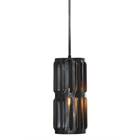 2nd Ave Lighting Ausband 7" Wide Turbine Mini Pendant in Black Chrome Over Nickel Finish