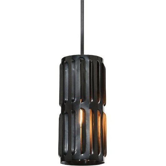 2nd Ave Lighting Ausband 7" Wide Turbine Mini Pendant in Black Chrome Over Nickel Finish