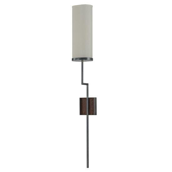2nd Ave Lighting Ausband 7" Wide Wall Sconce With Black Chrome on Nickel Finish