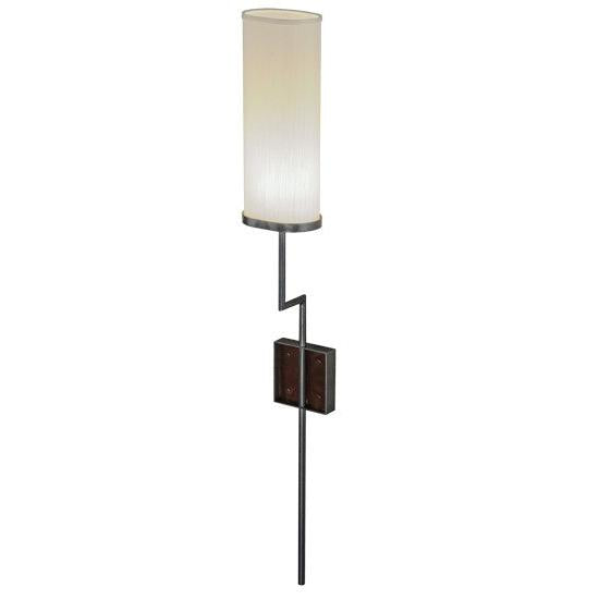2nd Ave Lighting Ausband 7" Wide Wall Sconce With Black Chrome on Nickel Finish