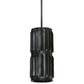 2nd Ave Lighting Ausband Turbine 7" Wide Mini Pendant in Black Chrome Over Nickel Finish