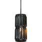 2nd Ave Lighting Ausband Turbine 7" Wide Mini Pendant in Black Chrome Over Nickel Finish