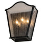 2nd Ave Lighting Austin 12" Wide 3 Light Wall Sconce in Blackwash Finish