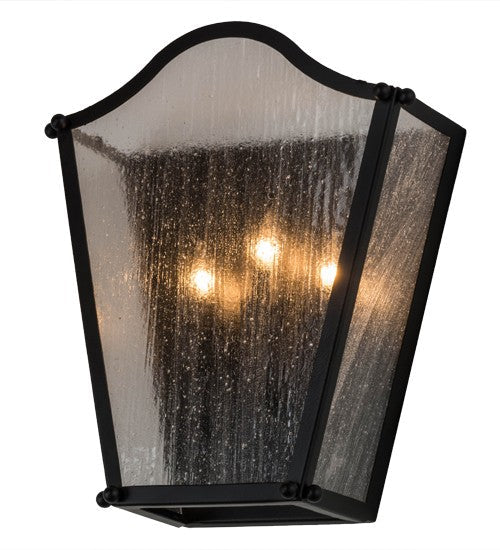 2nd Ave Lighting Austin 12" Wide 3 Light Wall Sconce in Blackwash Finish