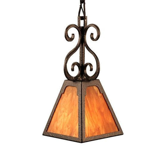 2nd Ave Lighting Ava 7" Square Mini Pendant in Chestnut Finish