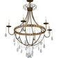2nd Ave Lighting Azaleia 42" Wide 6 LT Chandelier in Faux Silver Leaf Finish