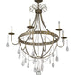 2nd Ave Lighting Azaleia 42" Wide 6 LT Chandelier in Faux Silver Leaf Finish