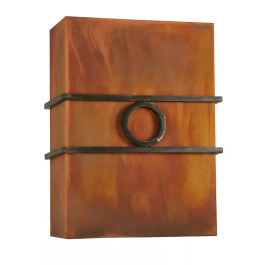 2nd Ave Lighting Bandino 10" Acid Burnt Copper Wall Sconce