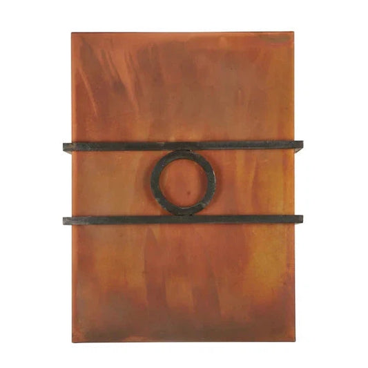 2nd Ave Lighting Bandino 11" Burnt Copper Block Costello Black Accent Wall Sconce