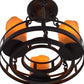 2nd Ave Lighting Barbury 12" Wide 3 LT Semi-Flushmount in Textured Black Finish
