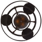 2nd Ave Lighting Barbury 12" Wide 3 LT Semi-Flushmount in Textured Black Finish