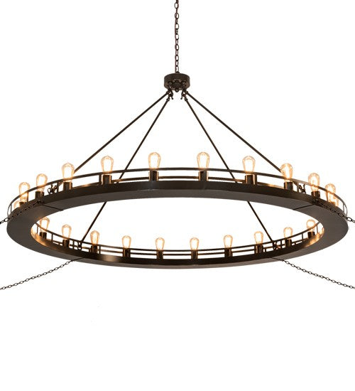 2nd Ave Lighting Barbury 72" Wide 24 Light Chandelier in Timeless Bronze Finish