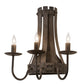 2nd Ave Lighting Barrel Stave 14" Wide Wall Sconce in Costello Black Finish