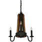 2nd Ave Lighting Barrel Stave 17" Wide Madera 3 Light Chandelier in Coffee Bean Finish
