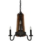 2nd Ave Lighting Barrel Stave 17" Wide Madera 3 Light Chandelier in Coffee Bean Finish