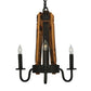 2nd Ave Lighting Barrel Stave 17" Wide Madera 3 Light Chandelier in Coffee Bean Finish