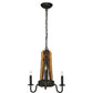2nd Ave Lighting Barrel Stave 17" Wide Madera 3 Light Chandelier in Coffee Bean Finish