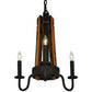 2nd Ave Lighting Barrel Stave 17" Wide Madera 3 Light Chandelier in Coffee Bean Finish